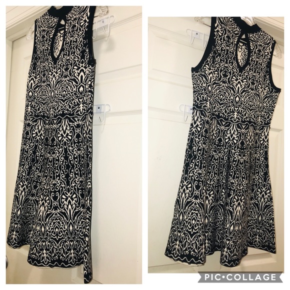 🖤Black white women short sleeve winter warm dress - Picture 3 of 8